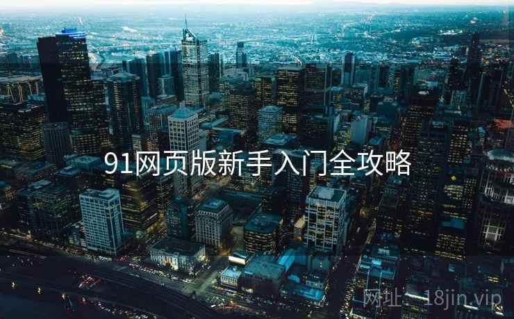 91网页版新手入门全攻略