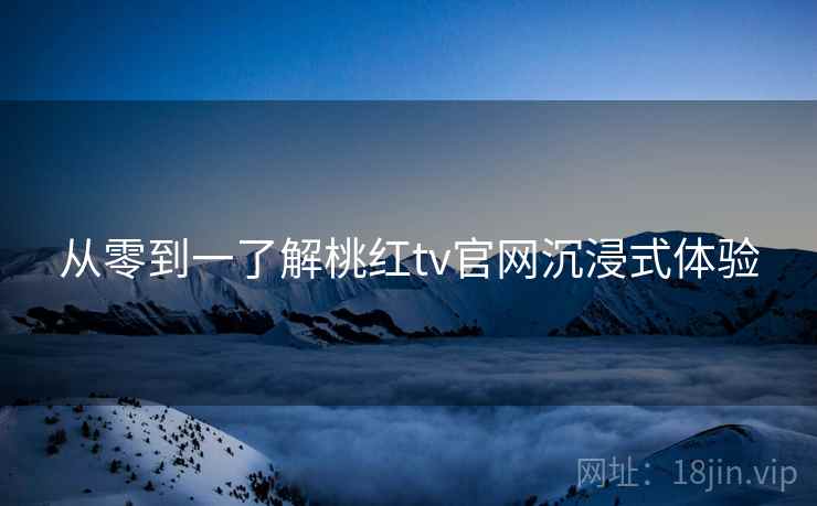 从零到一了解桃红tv官网沉浸式体验